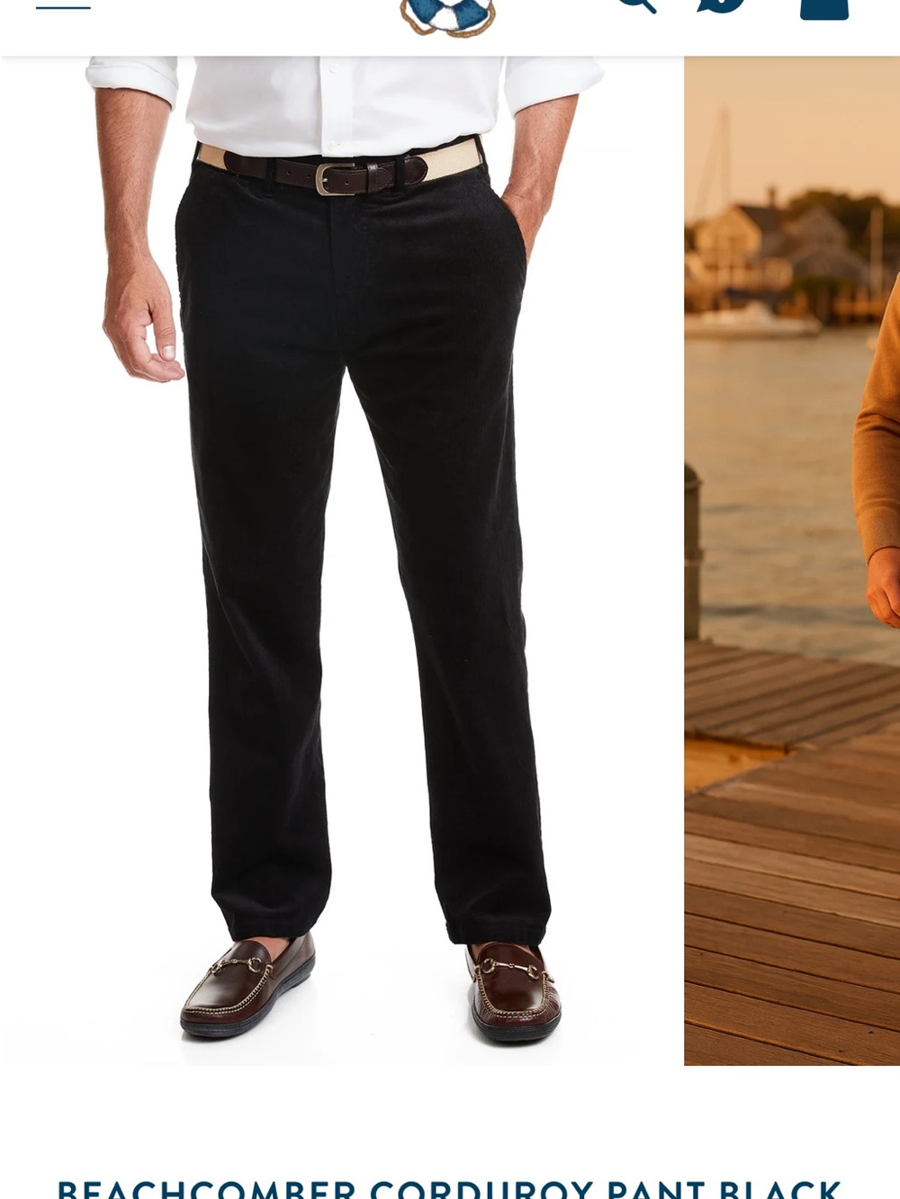 Castaway Navy Corduroy Pants for Men